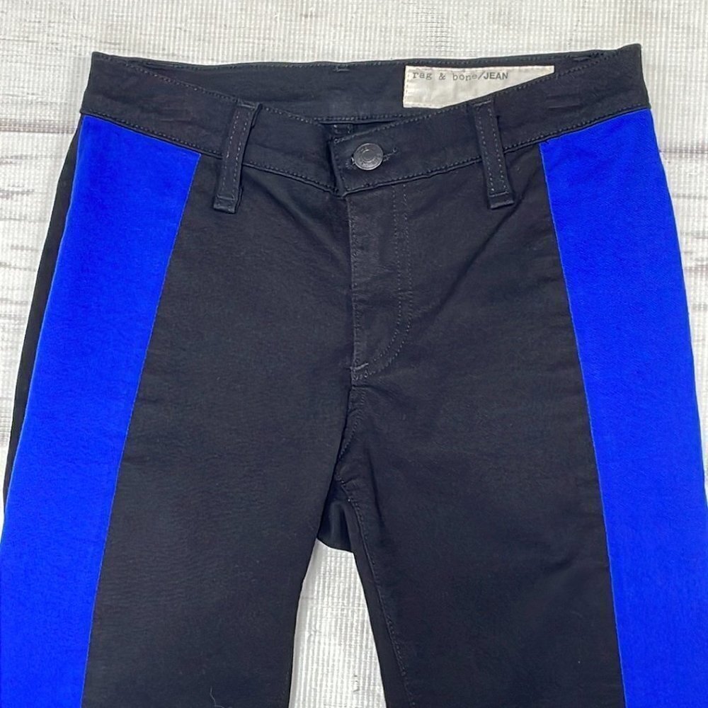 Rag & Bone Jean Skinny Black Blue Denim Size 25